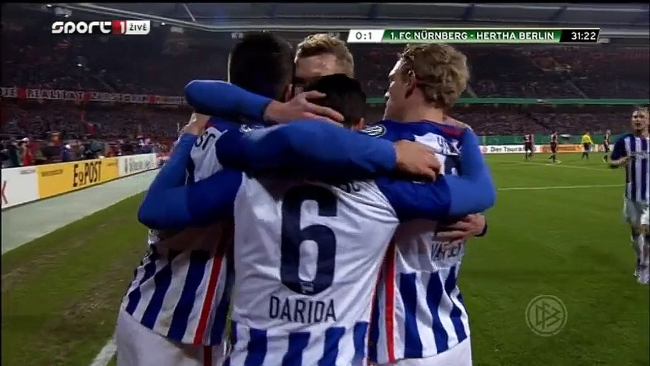 0-1 Vladimír Darida Goal Germany  DFB Pokal  Round 3 - 16.12.2015, Nürnberg 0-1 Hertha BSC