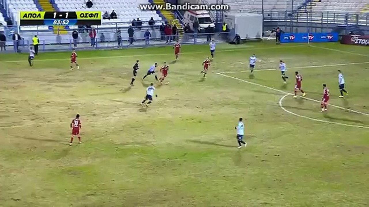 GOAL David Fuster Smyrnis-Olympiacos 1-2 _ Σμύρνης-Ολυμπιακός 1-2 ΓΚΟΛ David Fuster