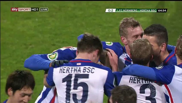 Brooks Goal - Nurnberg 0-2 Hertha Berlin - 16-12-2015 - DFB Pokal