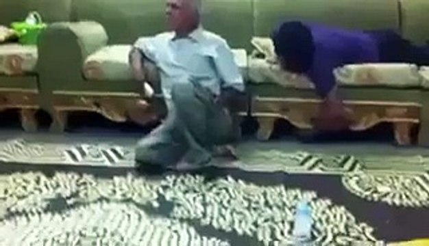 Funny videos old man jumped off surprised by grandson - funny videos jokes - funny videos clips