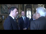 Roma - Mattarella incontra il Presidente del Consiglio e altri membri del Governo (16.12.15)