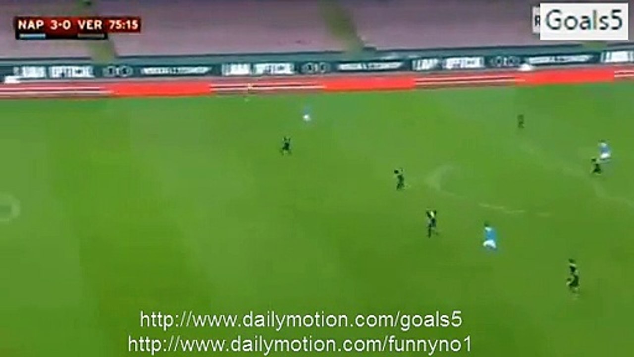 Jose Callejon Goal Napoli 3 - 0 Verona Coppa Italia 16-12-2015