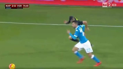 Jose Callejon Goal - Napoli 3 - 0 Verona - Coppa Italia
