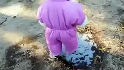 New 2016 Little Kids First Walk On Ice - Funny Videos - YouTube