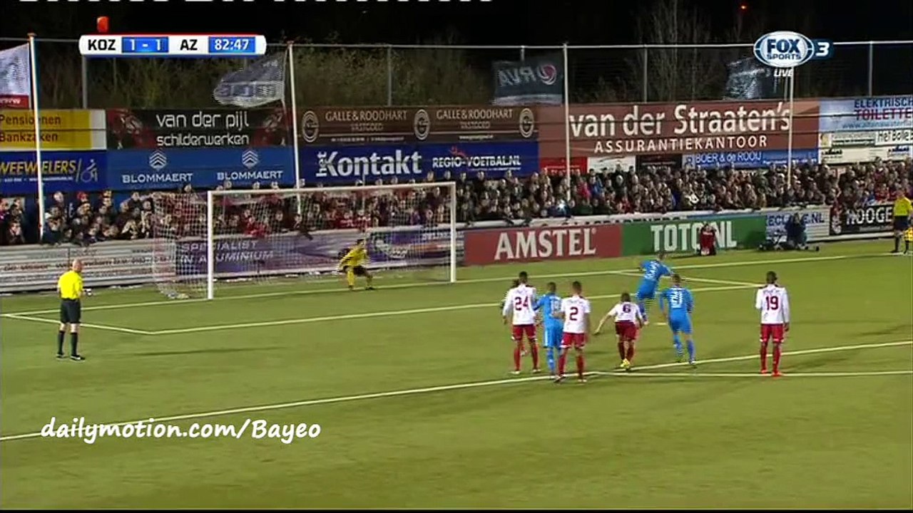 1-2 Jeffrey Gouweleeuw Goal HD - Kozakken Boys 1-2 AZ Alkmaar 16-12-2015 - NVB Beker