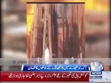 KARACHI- Fire in Bhains Colony under control