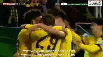 Pierre Emerick Aubameyang Goal Augsburg 0 - 1 Dortmund DBF Pokal 16-12-2015
