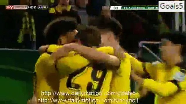Pierre Emerick Aubameyang Goal Augsburg 0 - 1 Dortmund DBF Pokal 16-12-2015
