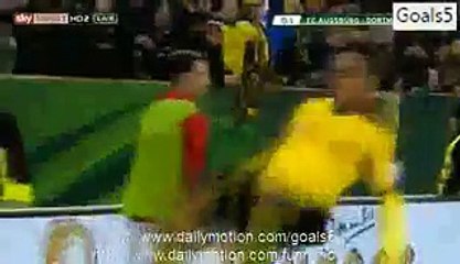 Pierre Emerick Aubameyang Goal Augsburg 0 - 1 Dortmund DBF Pokal 16-12-2015