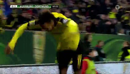 Aubameyang Goal - Augsburg 0-1 Dortmund - 16-12-2015