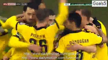 Henrikh Mkhitaryan Goal Augsburg 0 - 2 Dortmund DBF Pokal 16-12-2015
