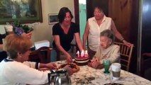Funny 102 year old Granny birthday Fail