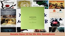 PDF Download  Sonata Opus 19 for Eb Alto Saxophone PDF Online