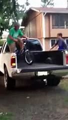 New 2016 Bike Faceplant Off Truck Bed - Funny Videos