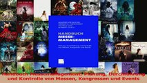 Download  Handbuch Messemanagement Planung Durchführung und Kontrolle von Messen Kongressen und PDF Frei
