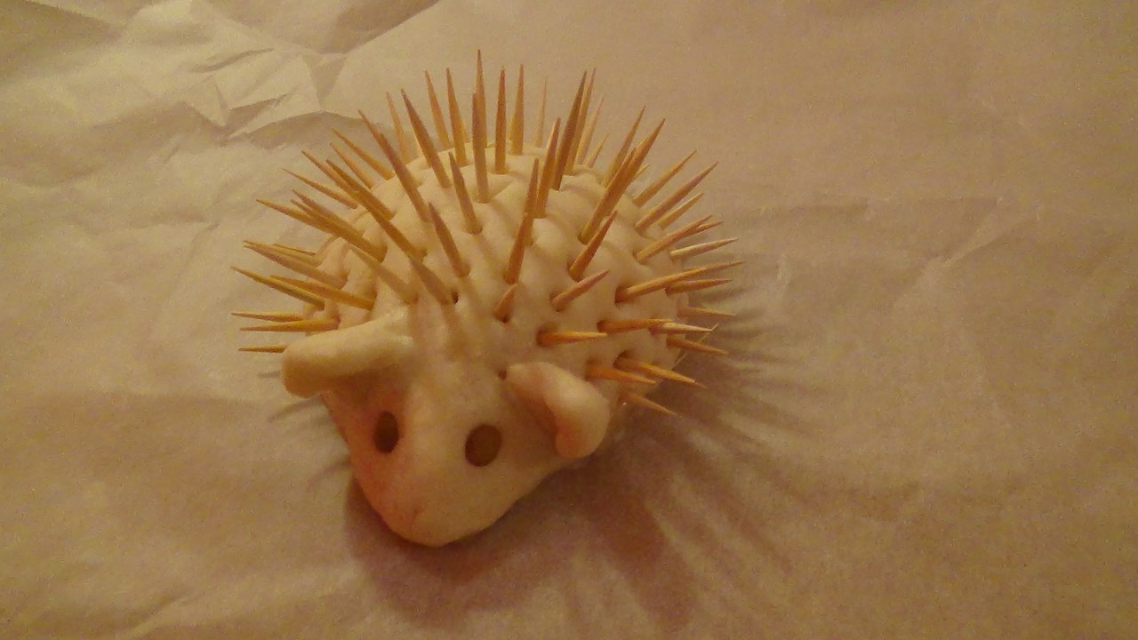 Hérisson en pâte à sel