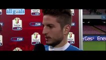 Napoli-Verona 3-0 Ottavi Coppa Italia 16_12_15 intervista dopo-gara Dries Mertens