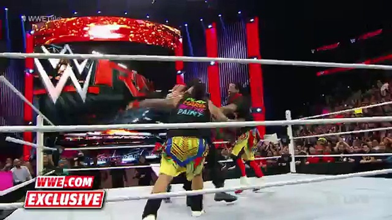 Roman Reigns celebrates winning the WWE World Heavyweight Title with his family Dec 14 2015