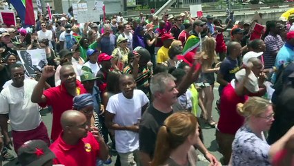 Protestos contra o presidente da África do Sul