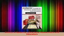 Zotero A Guide for Librarians Researchers and Educators Read Online