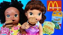 Baby Alive McDonalds Play Doh Baby Food CHALLENGE Surprise Happy Meal Toys & KidKraft Doll