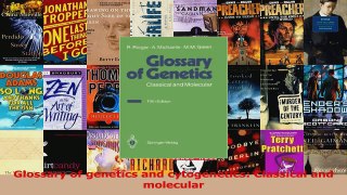 Read  Glossary of genetics and cytogenetics Classical and molecular Ebook Free