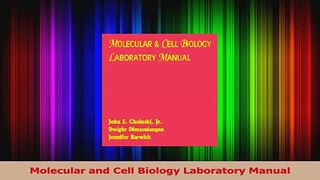 Read  Molecular and Cell Biology Laboratory Manual Ebook Free