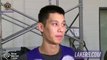 Jeremy Lin on fans making a Lin vs Clarkson competition (were playing for the same team