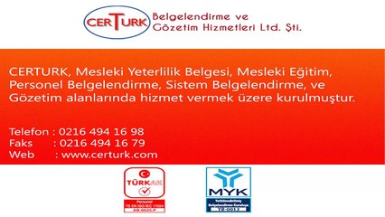 Mesleki Yeterlilik Belgesi nedir ve nasıl alınır? www.certurk.com