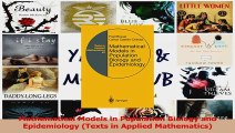 Read  Mathematical Models in Population Biology and Epidemiology Texts in Applied Mathematics Ebook Free