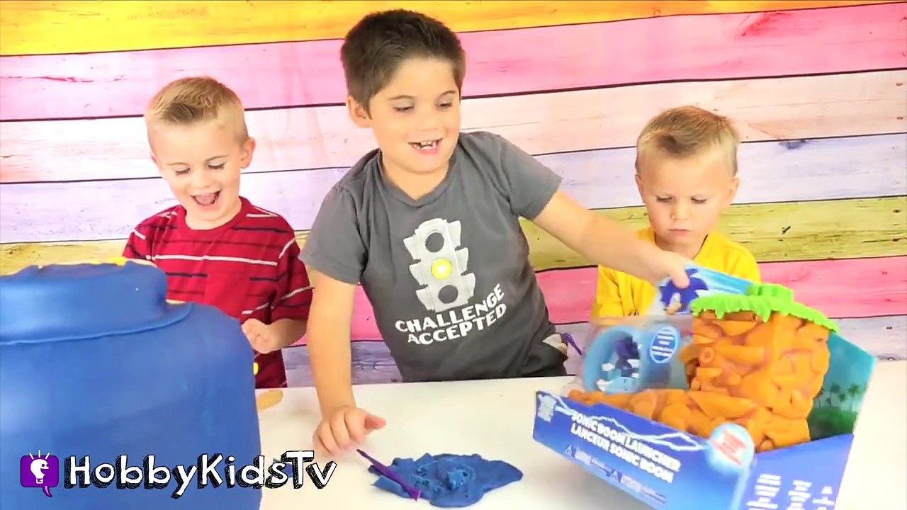 GIANT Play-Doh Lego Head SONIC BOOM Makeover! New Toys Review By HobbyKidsTV