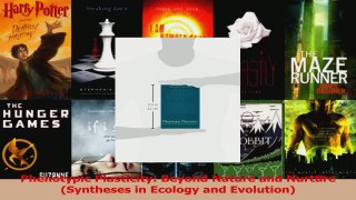 Read  Phenotypic Plasticity Beyond Nature and Nurture Syntheses in Ecology and Evolution Ebook Free