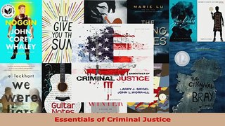 PDF Download  Essentials of Criminal Justice PDF Online