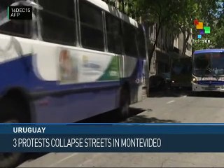 Uruguay: Labor Disputes Spark Protests en  Montevideo