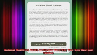 Natural Medicine Guide to Bipolar Disorder The New Revised Edition
