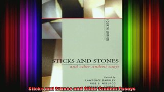 Sticks and Stones and Other Student Essays