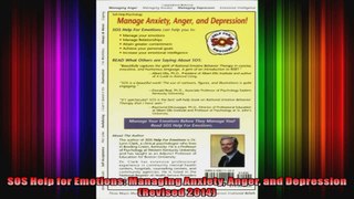 SOS Help for Emotions Managing Anxiety Anger and Depression Revised 2014