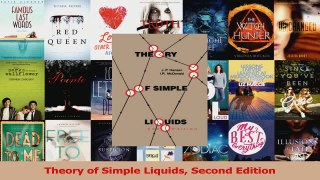 Read  Theory of Simple Liquids Second Edition Ebook Free