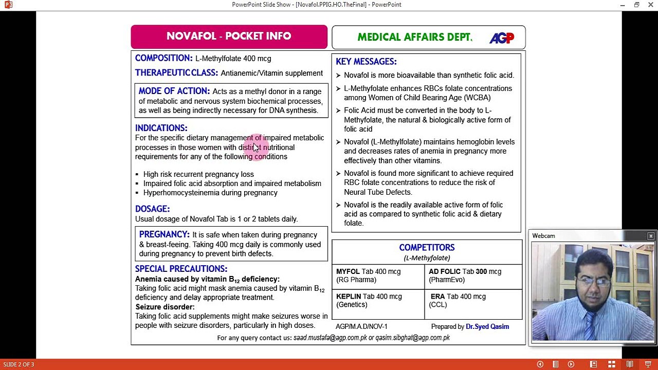 Novafol Pocket Info Training by Dr. Syed Qasim