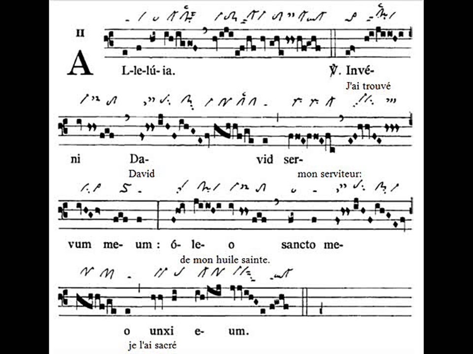 Alleluia gregorian 'Inveni David', Baptismate Domini (Baptême du Seigneur)