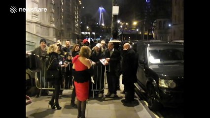 Mark Hamill leaves to attend the London premiere of Star Wars: The Force Awakens