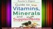 Readers Digest Guide to Vitamins Minerals and Supplements