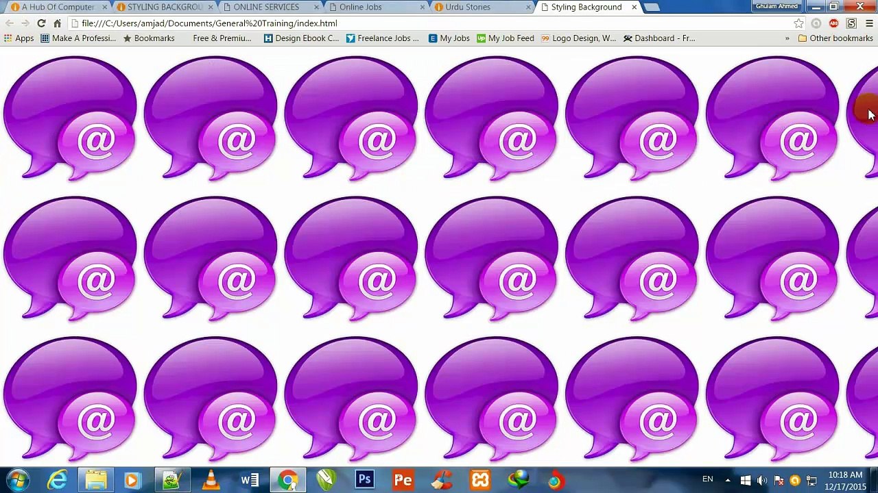 Styling Background in Css in Urdu Part 8