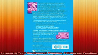 Community Youth Development Programs Policies and Practices