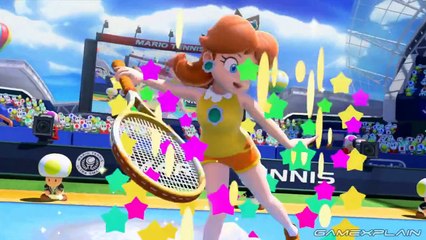 Mario Tennis: Ultra Smash - Rosalina Vs. Daisy 1 on 1 Gameplay (60fps)