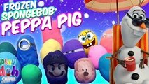 Play Doh Peppa Pig Kinder Surprise eggs Frozen Spongebob Mickey Mouse Cars Disney Toys