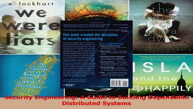 Security Engineering A Guide to Building Dependable Distributed Systems PDF