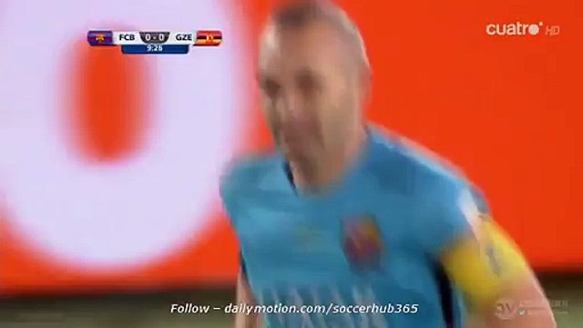 Andrés Iniesta Fantastic Skills and Shot - FC Barcelona vs Guangzhou Evergrande - FIFA Club WC - 17.12.2015