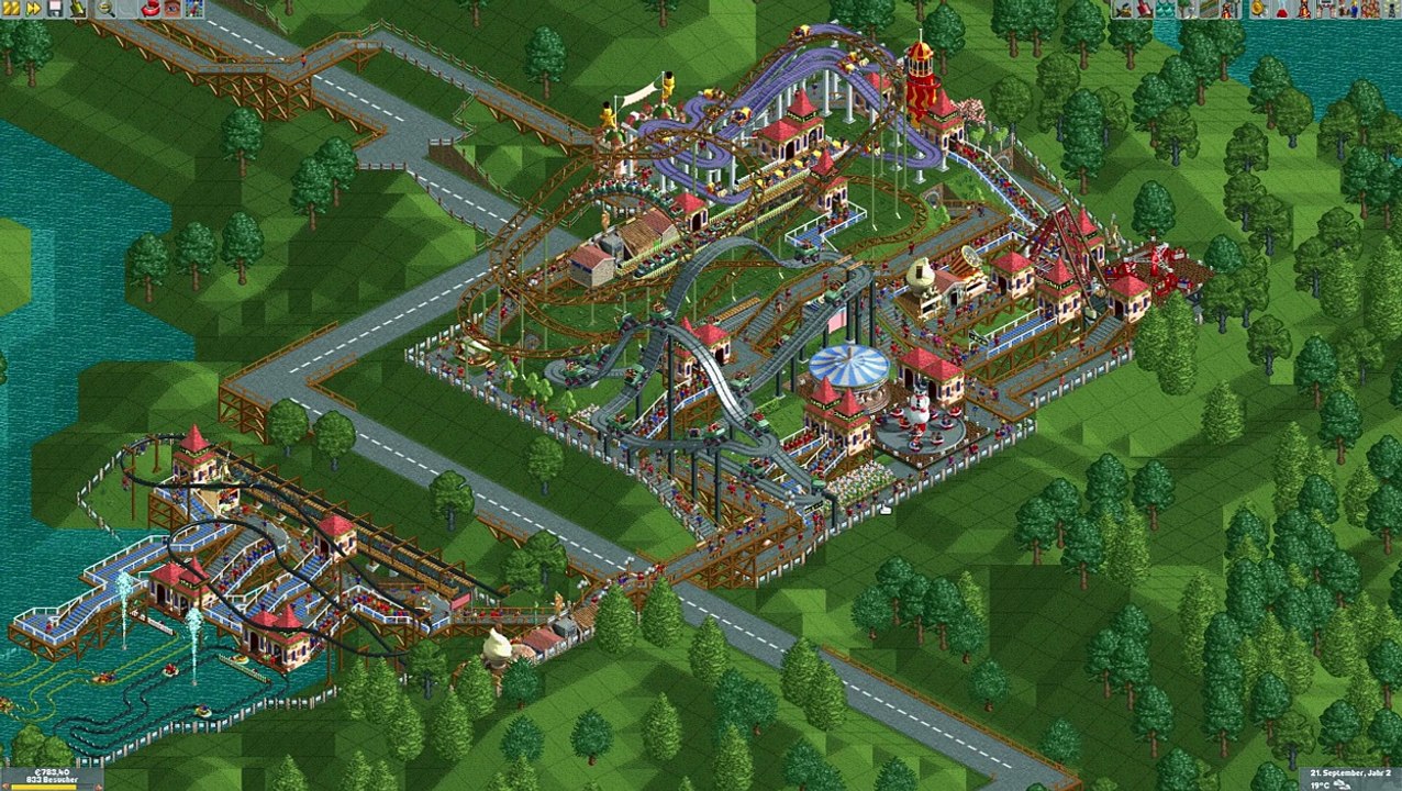 openRCT2 [RollerCoaster Tycoon] Longplay Session #01