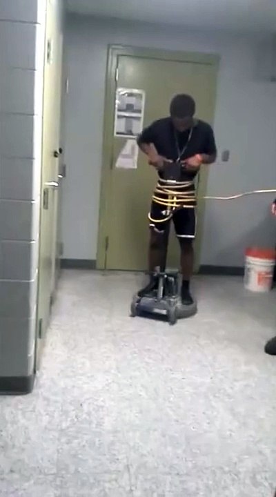 Riding a Floor Buffing Machine Goes Wrong-Best Entertainment Videos & Clips II Funny & Entertainment Videos Collection